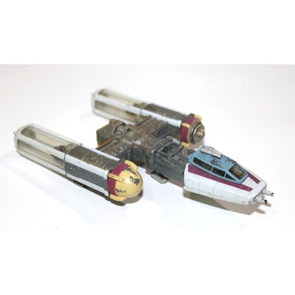 Star Wars Micro Machines Action Fleet Red Y Wing Fighter 1996 Version 7" LFL - Picture 3 of 8